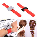 Salon Magnetic Bracelet Wrist Band Strap Belt Hair Clip Hairdressing (Red)