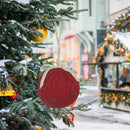 Christmas Knit Ball Pendant Tree Hanging Ornament Home Decoration (Red)