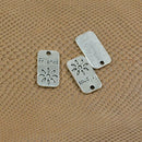 20pcs Alloy Flower Friends Engraved Charms Pendants Jewelry Making Findings