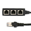 RJ45 Y Splitter Adapter 1 to3 Port Cable For CAT 5/CAT Ethernet Socket LAN H3P4