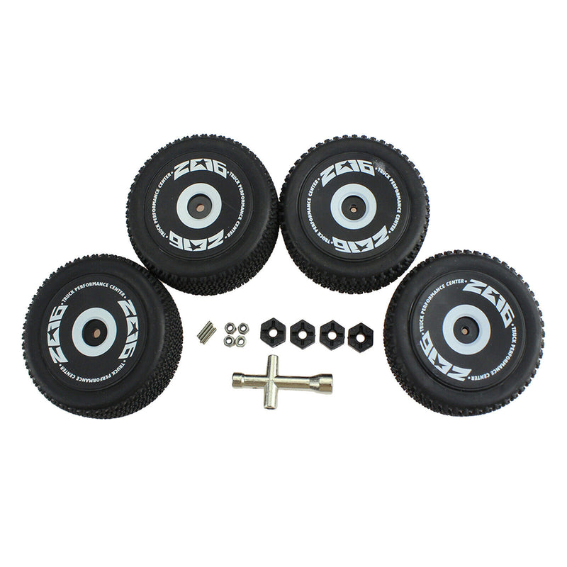 RC Rubber Front Rear Tire w/ Bolt Screw Sleeve for WLtoys 124018 1/12 RC Car