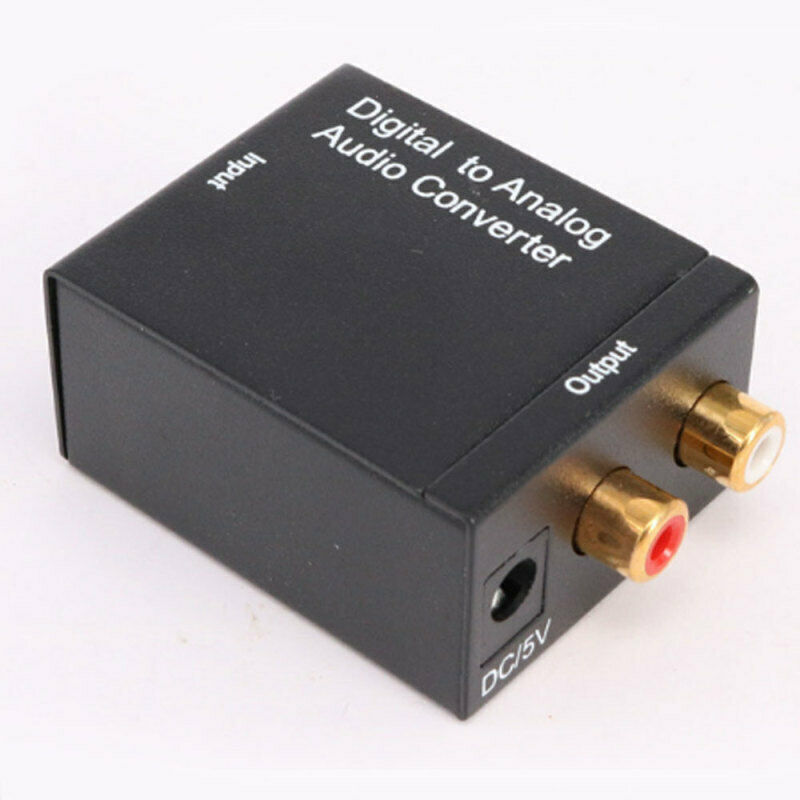 Digital Optical Coax Coaxial Toslink to Analog Audio Converter Adapter RCA L/R