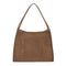 Solid Color Shoulder Handbags Canvas Women Large Top-handle Bags (Coffee)