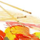 6Pcs/Set Wooden Paint Brushes For Artists Watercolor Acrylic & Oil Painting new