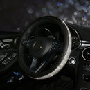 1Pc New Car Truck Steering Wheel Cover Bling Rhinestone Leather Univers CGZ