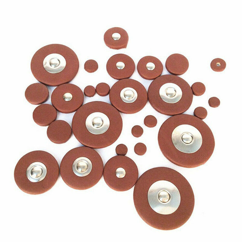 26pcs/set For Alto Saxophone Sax Pads Woodwind Instruments Artificial Leather
