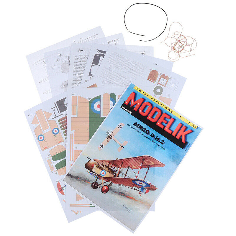 1:33 Scale WWI Airco DH.2 British Single-seat Biplane Aircraft PaperModel Kit TE