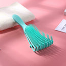 Women Hair Scalp Massage Comb Wet Curly Hairdress Styling Hairbrush (Green) A