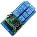 Dc12V 8 Channels Multifunction Timer Delay Relay Board Time Switch Timing L