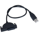 USB 2.0 to Mini Sata II 7+6 13Pin Adapter for Laptop CD Drive Converter Ca Nw