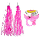 Kids Girls Bike Handlebar Bell Ring + Child Cycling  Streamers Tassel