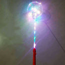 LED BoBo Balloon Lights Transparent Colorful Luminous with Stick Party d h