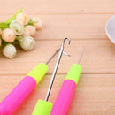 3pcs Mixed Steel Knitting Needles Crochet Hooks Template Kit Loom Tool