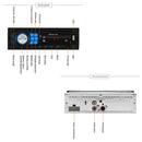 Car Radio Single 1Din Car Stereo MP3 Player in Dash Head Unit Bluetooth USB