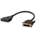 Dvi-D Male (24+1) To Two Hdmi Dual Female Y-Splitter Video Cable Adapter 30