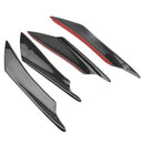 4PCS Carbon Fiber Car Bumper Fin Canard Splitter Diffuser Valance Spoiler L