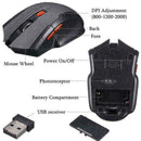 2.4Ghz Wireless Optical Gaming Mouse Mice & USB Receiver Red Black For PC L C8K0