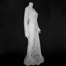 Maternity Photography Props Maxi Maternity Gown V-neck Lace Dresses Pregnan A4E6