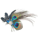Wedding Bridal For Girls Head Accessories Jewelry Bride Peacock Feather Hair Pin
