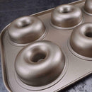 6 Cups Muffin Cake Mould Metal Cupcake Mold Non-Stick Donut Baking Pan
