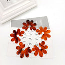 3 Pairs Of Earrings Set Geometric Semi-Arc Degree Acrylic Pendant Earrings