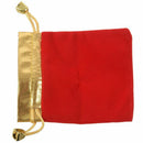5X(Exquisite Velvet Small Drawstring Pouches Wedding Gift Bags,Red and Gol K6T9)
