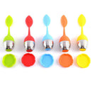 Sweet Leaf Silicone Tea Infuser Reusable Strainer Drop Tray Ball Herbal Sp BX