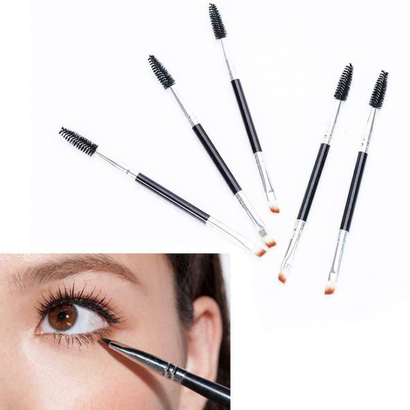 Eyebrow Brush Dualended Duo Brow Eyeliner Angled Cut Brush Makeu Spoolie N8M1