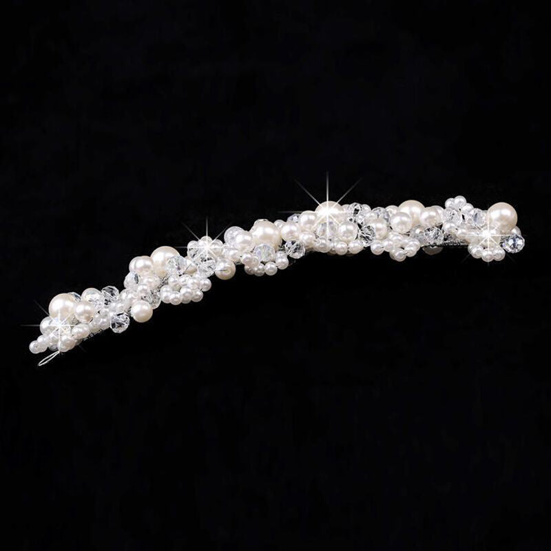 Women Bridal Wedding Diamond Crystal Rhinestone Flower Hair Pin Clip Pear Dwwj