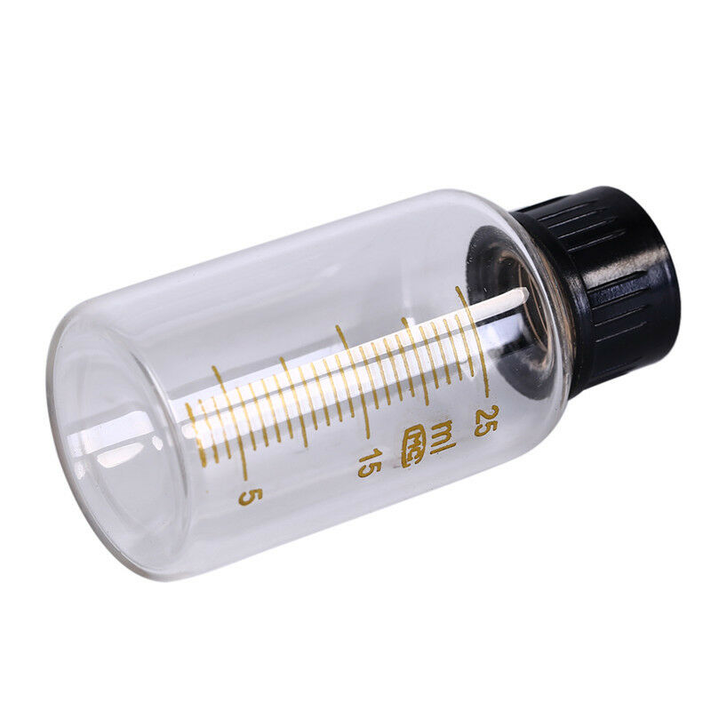 1pcs 25ml Scale lab glass vials bottles clear containers with black screw cap SE