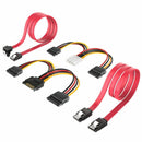 SSD/SATA III Hard Drive Connection Cables (1 x 4 Pin to Dual 15 Pin SATA Po