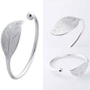 Simple Fashion stamped ball feather leaf bracelets jewelry bangles For wome O6I9