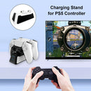 LED Controller Dual Charger Station for Sony PS5 Fast Power Cradle (White) A
