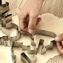 8pcs Christmas Biscuit Mold Stainless Steel Plunger Kitchen Home Accessory