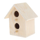 Wooden Bird House Perch Wood Paint Cabin for Indoor Cage Hanging Decoration