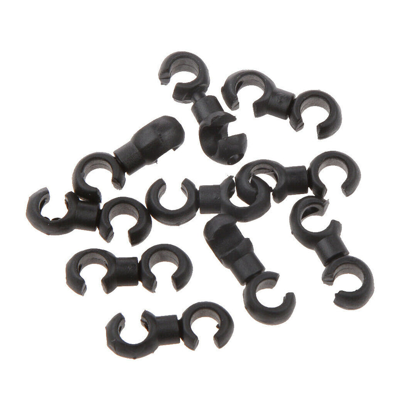 10Pcs Plastic Bike Cable Rotating S-Hook, Bicycle 4 & 5mm Housing Connector +