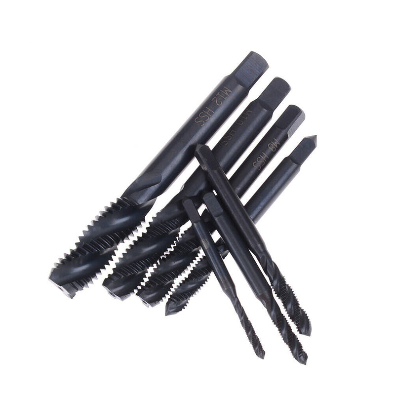 7PCS HSS Machine Screw Thread Metric Plug Tap Drill Set M3 M4 M5 M6 M8 M10 BX