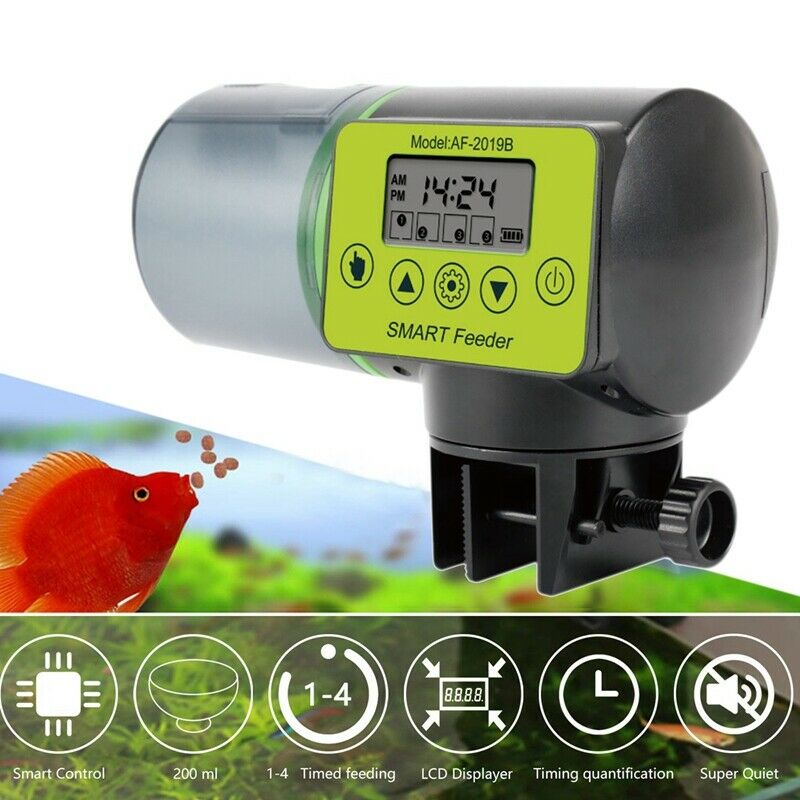 Automatic Fish Feeder Electric Auto Fish Feeder Vacation Fish Feeder Moistu