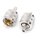 10x UHF Male PL259 Plugs Crimp RG58/142/LMR195 RG400 Screwed Coupling Connector