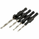 4pcs HSS Countersink Drill Bit Set + Quick Change Hex Shank Screw  MO