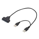 SATA 7+15 Pin 22Pin to USB 2.0 Cable Adapter for 2.5 inch Laptop HDD SSD A