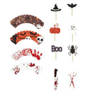 48Pcs Halloween Cupcake Toppers Wrappers Cake Picks Cupcake Liners Food Pic