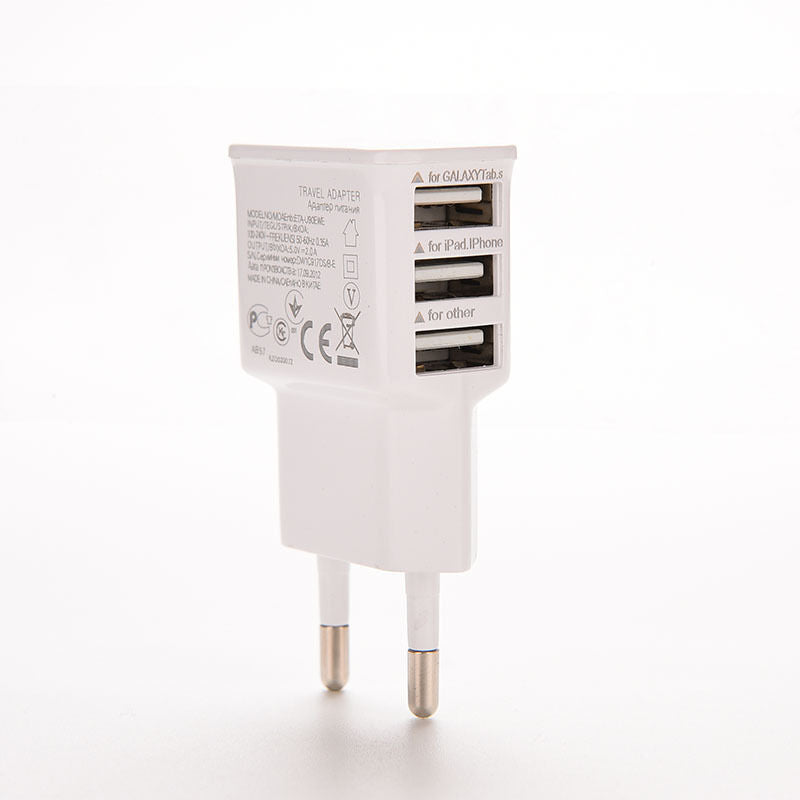 New Mobile Cell Phone USB Wall Travel AC Charger Adapter EU Plug 3 Po â„–[