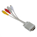 VGA SVGA to S-Video 3 RCA TV AV Converter Cable 7 9/10" for PC