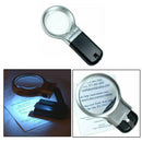 Multifunctional Folding Magnifying Glass with 2-LEDs Lights Black + White