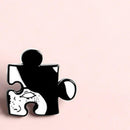 Creative Jigsaw Puzzle Brooch Short Hair Beauty Pins Jacket Badge (Style 2) A
