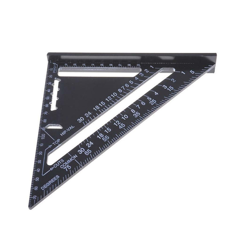 7" Metric Triangle Ruler Square Angle Protractor Trammel Tools For Woodworking