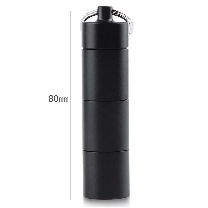 Portable Waterproof Outdoor Medicine Pill Container Aluminum Case Keychain