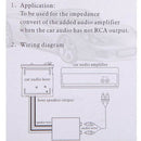 High to Low Level Adjustable Impedance Converter 2 Channel RCA Line Chemical