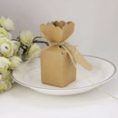 50Pcs Kraft Paper Square Candy Box Rustic Wedding Favors Candy Holder Bags